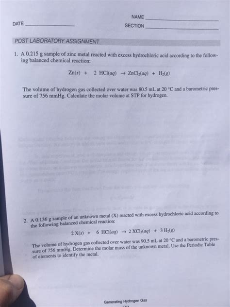 Solved Name Section Date Post Laboratory Assignment 1 A