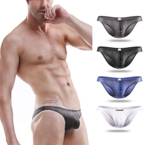 Sous vêtements triangle en maille respirante pour hommes slips