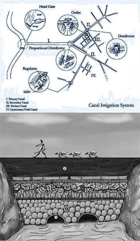 Sumerian Irrigation System Diagram