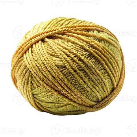 A Neatly Wound Ball Of Yellow Yarn Isolated On Transparent 44650837 PNG