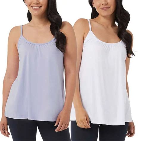 32 Degrees Tops Nwt 32 Degrees Womens 2 Pack Bra Top Cami Whiteblue Size M 6 Hl271 Poshmark