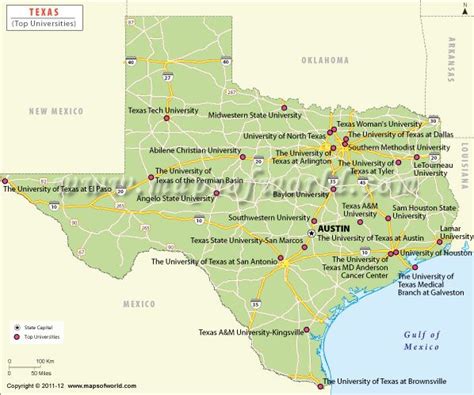 Texas Colleges And Universities Map - Draw A Topographic Map