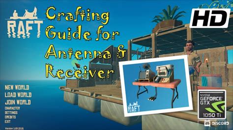 Raft Gameplay Crafting Receiver Antenna Guide Youtube