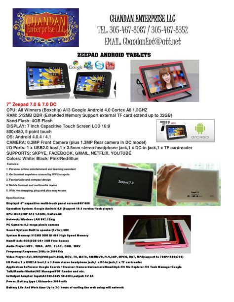 Zeepad Tablet by Indra Hathiramani - Issuu