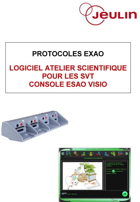 Protocoles Exao Logiciel Atelier Scientifique Pour Les Svt Console Esao