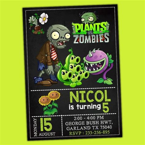 Plants Vs Zombies Birthday Party Zombie Birthday Parties Zombie Party