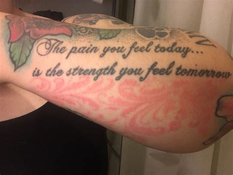 The pain you feel today.. is the strength u feel tomorrow! #tattoo #ink ...