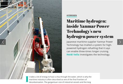 Maritime Hydrogen Inside Yanmar Power Technologys New Hydrogen Power