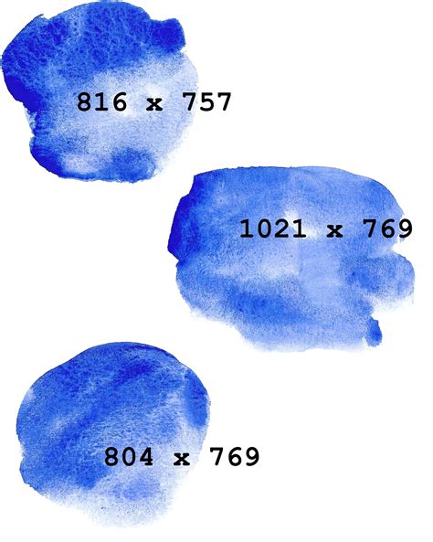 Blue Watercolor Splash Clipart Hand Painted PNG - Etsy