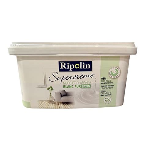 RIPOLIN Peinture Supercrème Murs Plafonds Blanc Satin de la marque