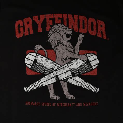 Gryffondor blason école de Poudlard T shirt noir Harry Potter Elbenwald