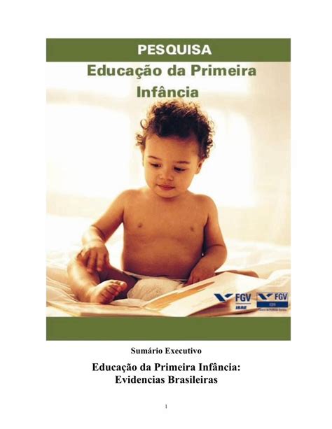 Pdf Educa O Da Primeira Inf Ncia Evidencias Brasileiras O Quali