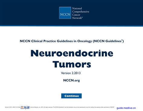 Nccn Guidelines Neuroendocrine Tumors