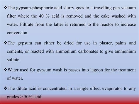 Phosphoric Acid By Sulphuric Acid Ppt