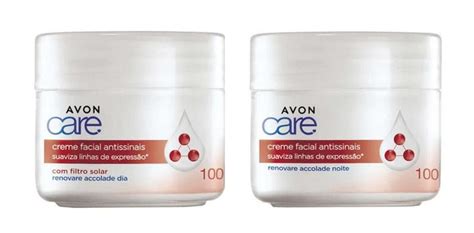 Kit Creme Facial Antissinais Dia E Noite 100g Avon Care Kit De