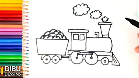 Dessin Train À Vapeur - Vintage illustration steam locomotive — Stock ...