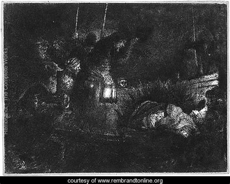 The Adoration Of The Shepherds A Night Piece Rembrandt Van Rijn