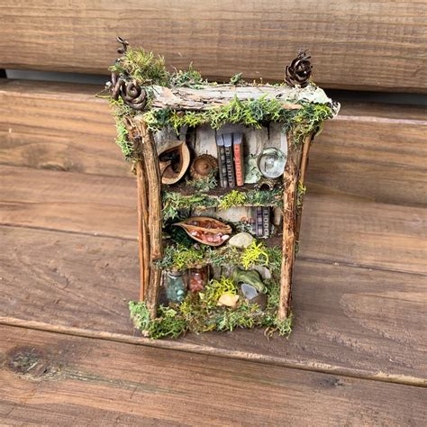 Fairy Bookshelf Fairy House Bookshelf Woodland Bookshelf Fairy