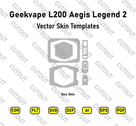 Geekvape L200 Aegis Legend 2 Mod Vector Skin Cut Files