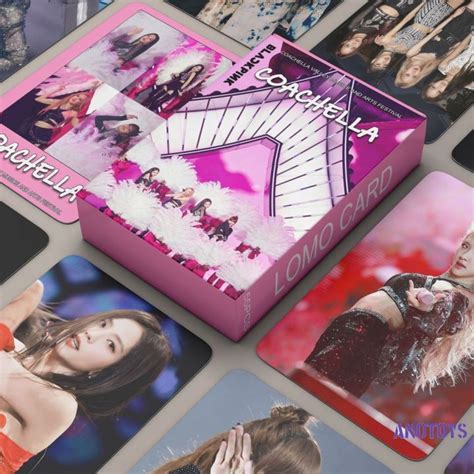 Pcs Box Black Pink Coachella Photocards Jennie Jisoo Rose Lisa