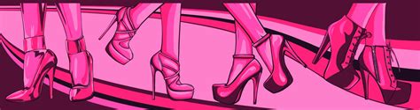 Girls In High Heels Fashion Royalty Free Vector Image