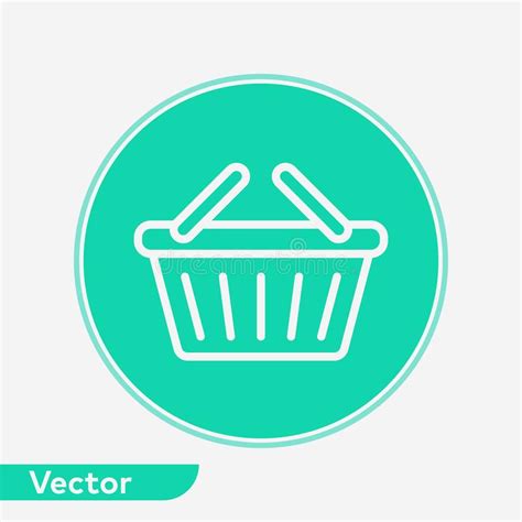 Symbole De Signe D Ic Ne De Vecteur De Panier Provisions Illustration