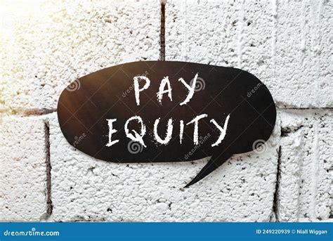 Handwriting Text Pay Equity Word Written On Eliminating Sex And Race Discrimination In Wage