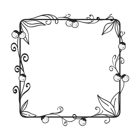 Premium Vector Hand Drawn Floral Wreath Botanical Frames Of Wild