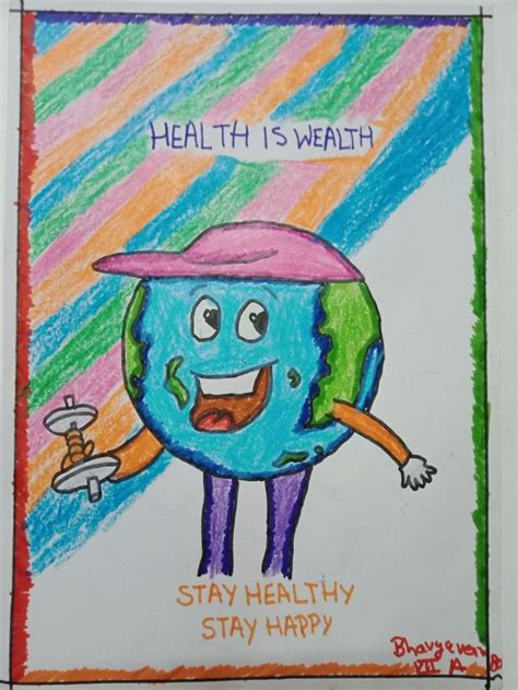 Poster on Health is Wealth made by me | Stay happy, Poster on, Disney ...