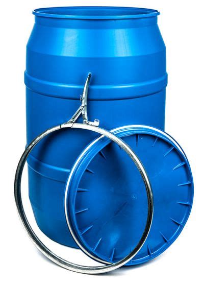 Os55lp 55 Gallon Blue Plastic Drum Open Head Un Rated Lever Lock Basco Usa