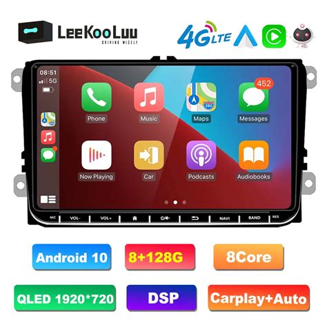 LeeKooLuu 2Din Android Car Radio 9 Autoradio GPS Navigation For VW