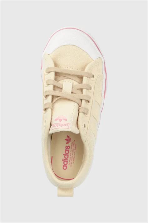 Детские кеды adidas Originals NIZZA PLATFORM C цвет бежевый | ANSWEAR.ua