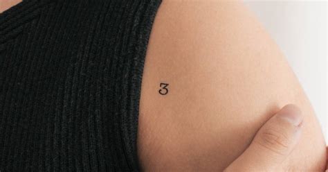 Number 3 temporary tattoo