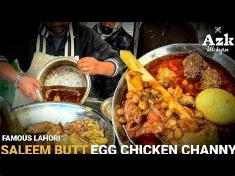 Egg Chicken Channy Famous Lahori Saleem Butt Murgh Chanay YouTube