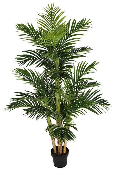 Earthflora Parlour Palms 55 Foot Natural Touch Artificial Parlour Palm Tree With Weighted Base