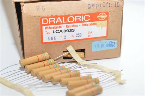 X Vintage Widerstand Draloric Typ Lca Kohm W Tube