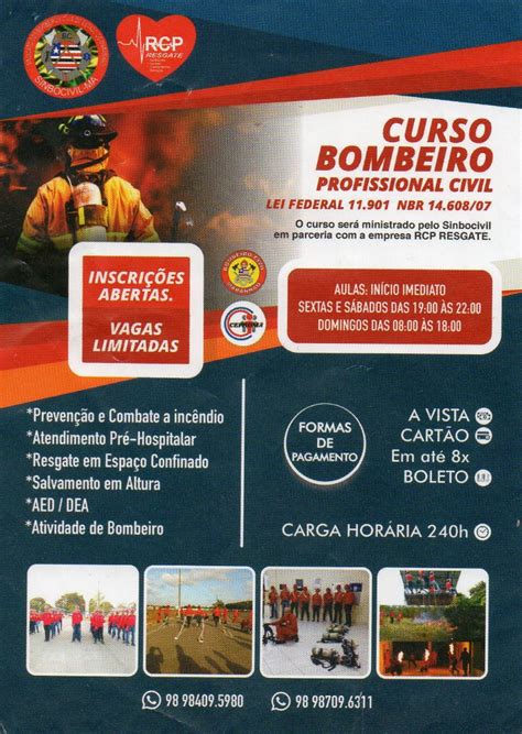 Sindicato promove Curso de Bombeiro Profissional Civil em São luís