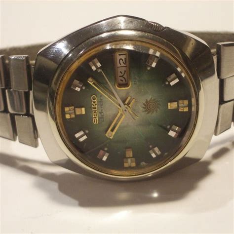 Seiko Rare Vintage Advan 7019 7230 Green Dial 21j Ss Original