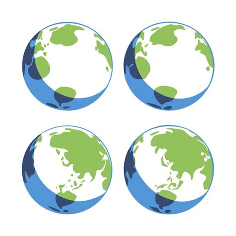 Premium Vector Flat Earth Globes Set On A Isolated White Background 8