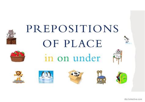 Prepositions Of Place Picture Description Speaking Pract