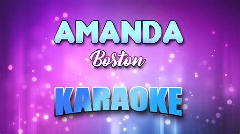 Boston Amanda Karaoke And Lyrics Youtube