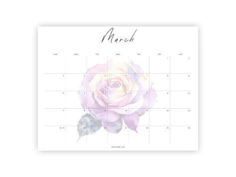 Cute March Calendar Anjahome