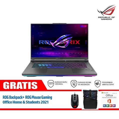 Jual Asus Rog Strix G16 G614ju I745j8g O Core I7 13650hx16gb512gb Ssdrtx4050 6gb16″ Fhd