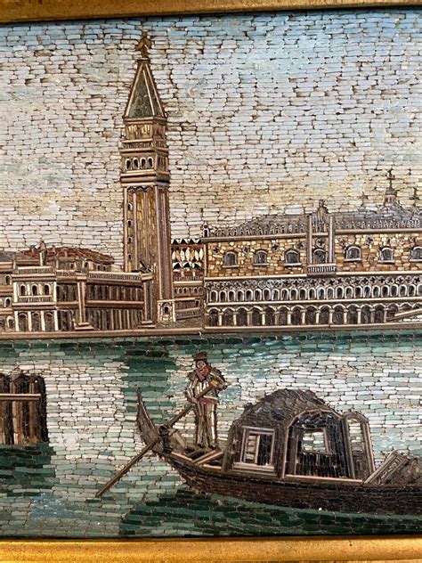 Proantic Grande Micro Mosaïque Venise XIX Eme Siècle