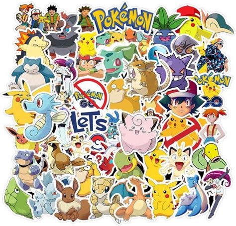 Pokemon Stickers 50 Stuks Pokemon Portfolio Pikachu Speelgoed