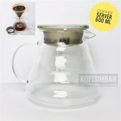 Coffee Server V60 Glass 600 Ml Gelas Teko Kaca Size 02 Serve Penyaji