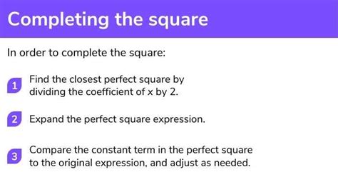 Completing The Square Gcse Worksheet