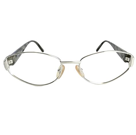 Dior Accessories Vintage Christian Dior Frames Eyeglasses Small Oval Silver Gray Glasses 7s