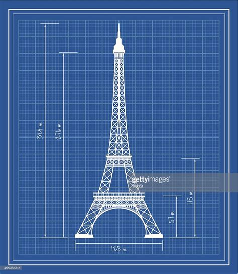 Blueprint of Eiffel Tower in Paris. | Eiffel tower, Eiffel tower art ...