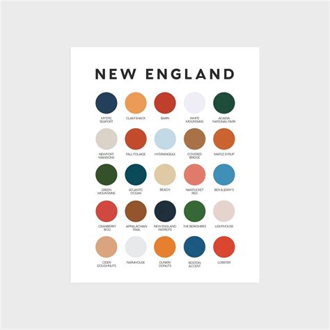 New England Color Palette Lunch City Studio Kleuren